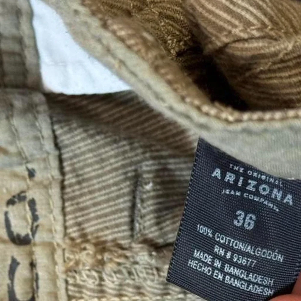 Arizona Khaki Brown Corduroy Cargo Shorts Mens 36 Y2K Cotton Utility Utility